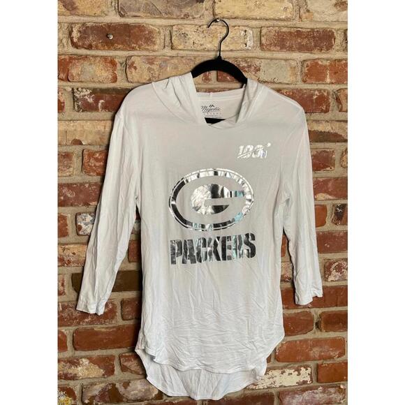 Green Bay Packers Women's Long Sleeve Hooded Shirt Size Large - Picture 1 of 7